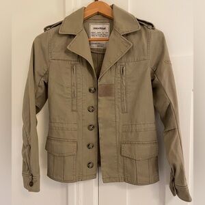 NWOT Zadig & Voltaire Klimi Cotton Army Military Utility Cargo Jacket Tan